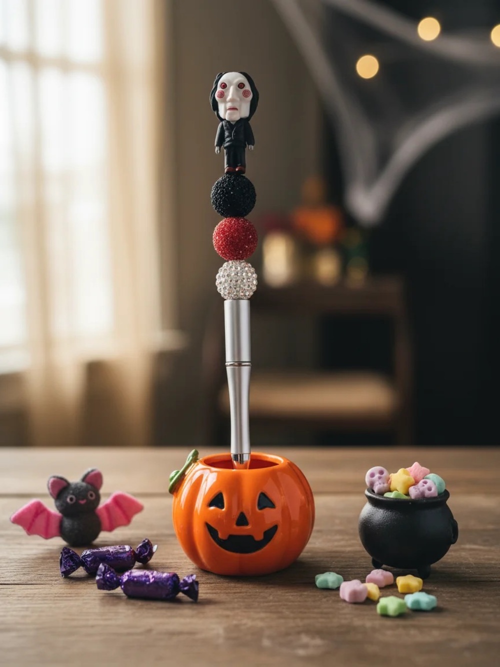 Billy the Puppet Black Beaded Pen Movie Saw